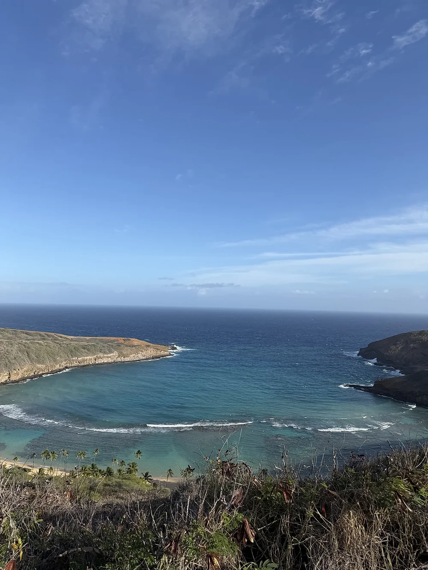 The ridgeline trail above Hanauma Bay overlooking its turquoise waters